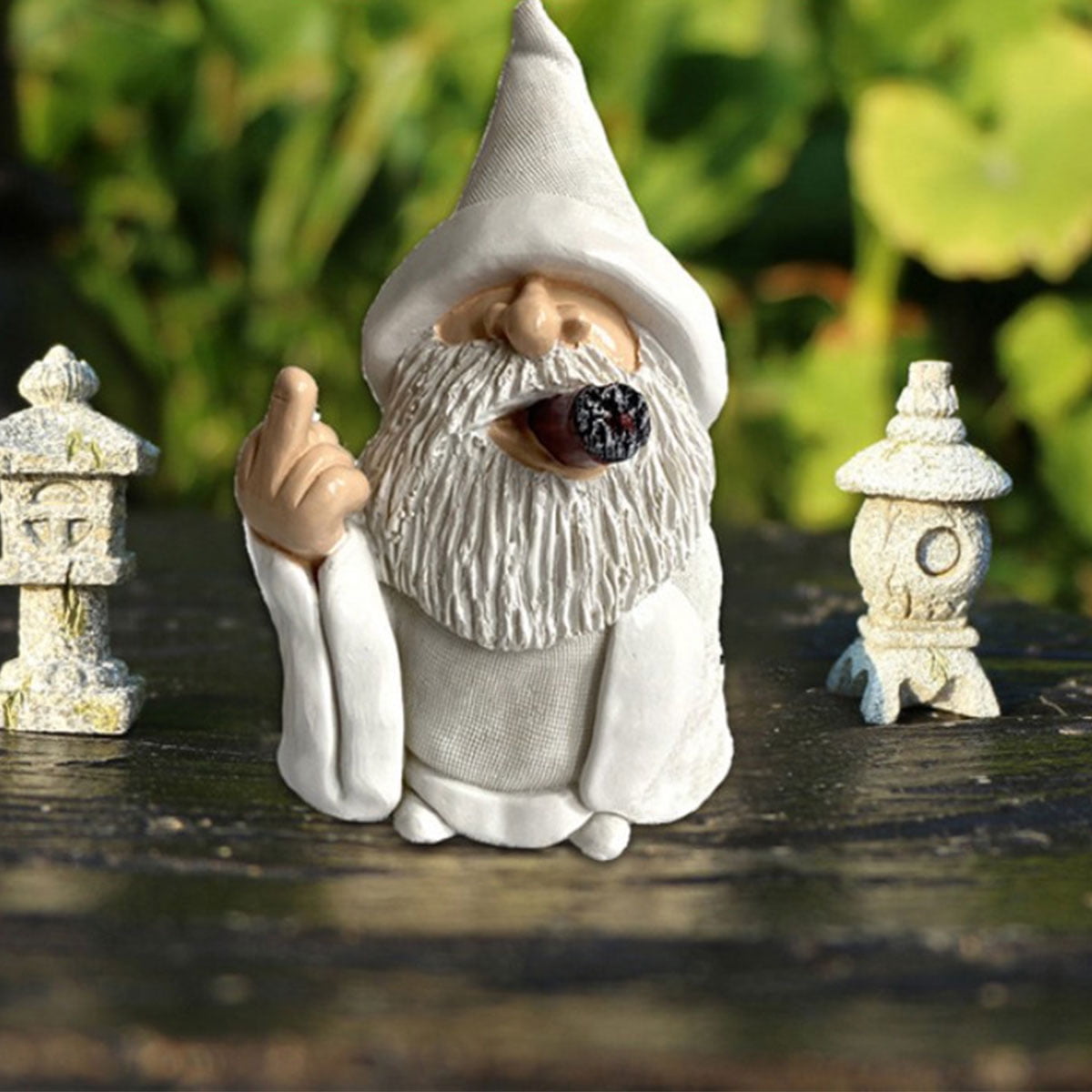 4x Fairy Garden Gnomes my little friend Drunk Gnome Dwarfs Statue Decor Poison D E 