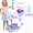 Pink-Blue, variant on HopeRock Kids Cleaning Set for Toddlers Ages 3-6, Pretend Play Housekeeping Cart with Mop Broom Dustpan Spray Bottle Bucket and Toy Vacuum, Pink Blue.