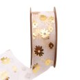thumbnail image 1 of Cinta de organza dorada para San Valentín, carta de embalaje de flores de Tanabata, cinta de gasa de nieve, 1 of 7