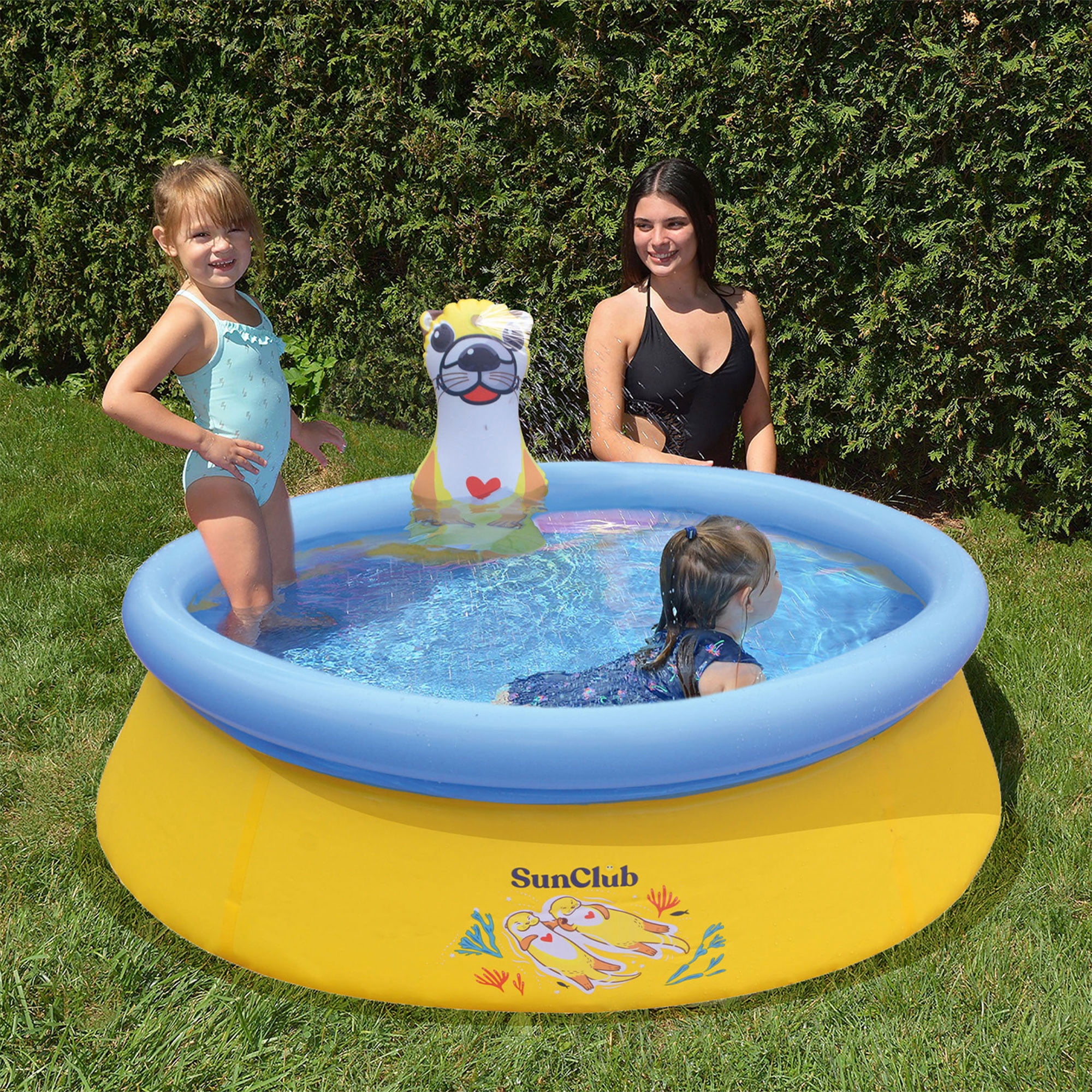 JLeisure 5' x 16.5" Sea Otter Inflatable Above Ground Kid Pool, 6 Pack
