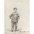 thumbnail image 3 of Claude Monet 14x18 Black Modern Framed Museum Art Print Titled - Boy in the Country (1857), 3 of 5