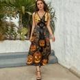 thumbnail image 4 of Halloween Ghosts Horror Pumpkin King Size Sleeveless Dress Dresses Summer Women Dresses Clothing Woman Dresses Dress, 4 of 6