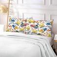 thumbnail image 5 of GZHJMY Cartoon Construction Vehicles Pillowcase Queen Size, Super Soft Pillow Shams Covers, Plush Cozy Pillow Cases with Zipper, 20" X 30"（393）, 5 of 6