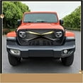 thumbnail image 2 of Applicable to Car Grille Matte Black,Compatible With Jeep 2018-2023 Knight Lamp Eyebrow Style Guard Grid Front Bumper Grill Racing Grills, 2 of 6