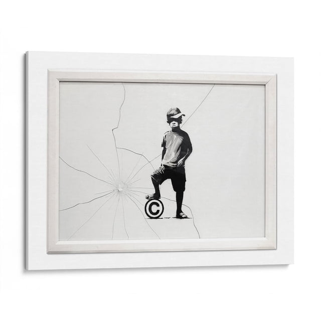 Cuadro decorativo - Copyright boy, Banksy 60x45 Canvas Lab Ilustraciones