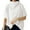 White, variant on Women Summer Mock Neck Short Sleeve Tops Solid T-Shirt Casual Loose Blouse Shirt