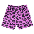 thumbnail image 2 of Pink Leopard Print Swim Trunks Quick Dry Beach Pool Board Shorts Lightweight Stylish Print Sizes 2T to XL, 2 of 8