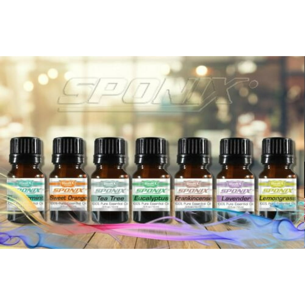 Essential Oil Gift Set of 7 Aromatherapy Peppermint