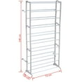 thumbnail image 3 of vidaXL Adult 10 Tiers Portable Freestanding Shoe Rack, White, Holds up to 40 Pairs of Shoes, 3 of 9