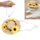 thumbnail image 3 of Sombrero de paja con flores para mascotas sombrero de paja tejido para perros pequeños y lindos diseño de flores con ala ajustable para decoración diaria de fiestas para ANGGREK Otros, 3 of 8