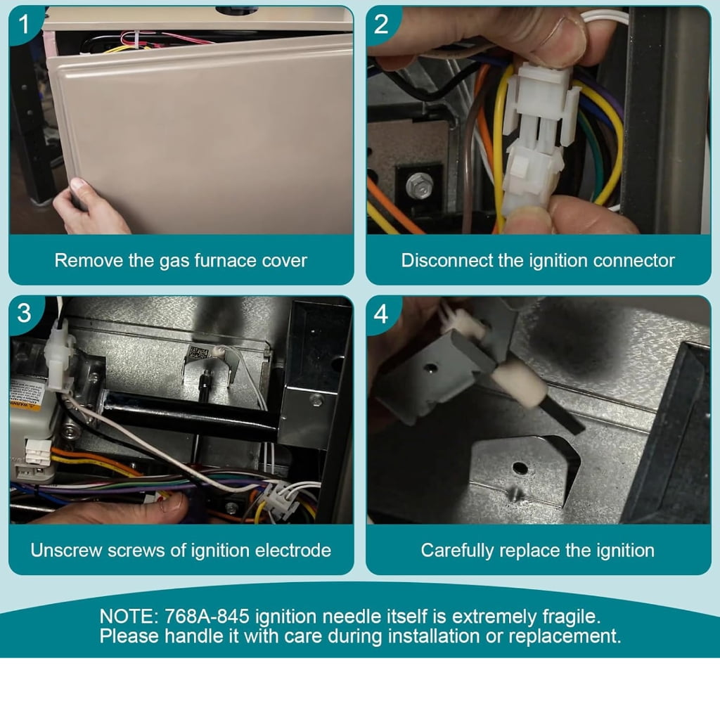 Upgraded 768A-845 Furnaces Hot Surfaces Ignitor for Gas Cooktops Easy to Install