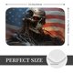 thumbnail image 2 of Balery Cyberpunk Skull American Flag Felpudo de franela, resistente a las manchas y a la decoloración, para uso interior y exterior, fácil de limpiar, 40 x 60 cm, 2 of 7