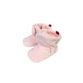 thumbnail image 3 of Wrapables® Fleece Baby Booties with Anti-Skid Bottoms, Pink, 12-18 M, 3 of 5