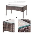 thumbnail image 5 of Topcobe Outdoor Patio Dining Set, 4 Piece Patio Wicker Furniture Seating Conversation Rattan Chair Glass Table (Brown Wicker, Beige Cushions), 5 of 5
