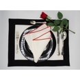 thumbnail image 6 of White Linen Placemats With Black Borders, Set of 4, 6 of 11