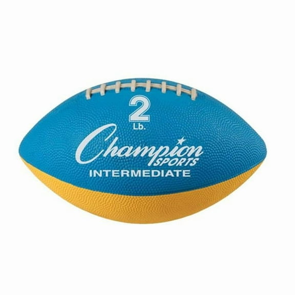 Champion Sports  2 lbs Intermediate Size Football Trainer, Blue & Yellow