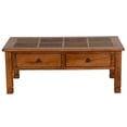 thumbnail image 2 of Benjara Marv Coffee Table, 2 Drawers, 49 Inch Rectangular w Brown Slate Inlay, 2 of 5