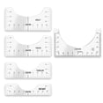 thumbnail image 2 of Ounissouiy 5 Pieces Plastic T-Shirt Ruler Center Alignment Fabric Design Guide Tool DIY Crafter Sewing Pattern for Beginners Type3 NO3, 2 of 6