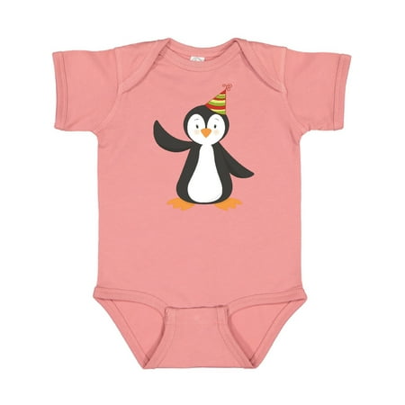 

Inktastic Cute Penguin Penguin With Party Hat Gift Baby Boy or Baby Girl Bodysuit