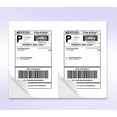 thumbnail image 2 of 2 Per Page 5-1/2" x 8-1/2" Blank White Laser / Ink Jet Labels, Strong Adhesive, Will Work for USPS Click-N-Ship, FedEx, UPS Shipping Labels 100 Labels, 2 of 8