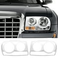 thumbnail image 2 of Ikon Motorsports Headlight Bezel Compatible with 2005-2010 Chrysler 300 Chrome Stainless Steel Front Head Lights Lamps Exterior Cover Frames Accessories Pair, 2 of 2