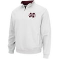 thumbnail image 2 of Men's Colosseum White Mississippi State Bulldogs Tortugas Logo Quarter-Zip Jacket, 2 of 3
