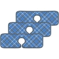thumbnail image 5 of SKYSONIC Faucet Absorbent Mat 4 Pcs Tartan Plaid Pattern in Blue Black and White Kitchen Faucet Splash Catcher Washable Counter Drying Pads Behind Faucet for Kitchen Bathroom, 5 of 7