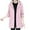 Pink, variant on Lindreshi Fall Jackets for Women Quilted Women Pocket Quilted Coat Jacket Winter Long Sleeve Hooded Zipper Solid Outerwear