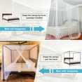 thumbnail image 7 of TSV Mesh Mosquito Net, Full Queen King Size Bed Canopy, Four Opening Bed Curtains, White, 7 of 7