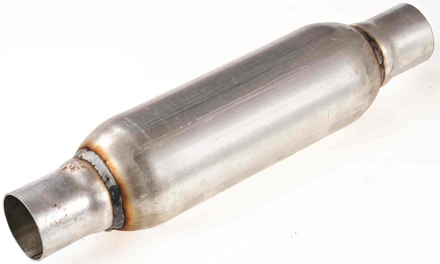JEGS 30290 Flowpack Bullet Muffler 21/4 Inlet / Outlet 4 x 12 Body 18