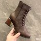 thumbnail image 5 of Botas de algodón de tacón medio de terciopelo para mujer Botas de cuero de tubo medio con punta estrecha Botas de moda Zapatos Wmkox8yii  sdhk72, 5 of 5