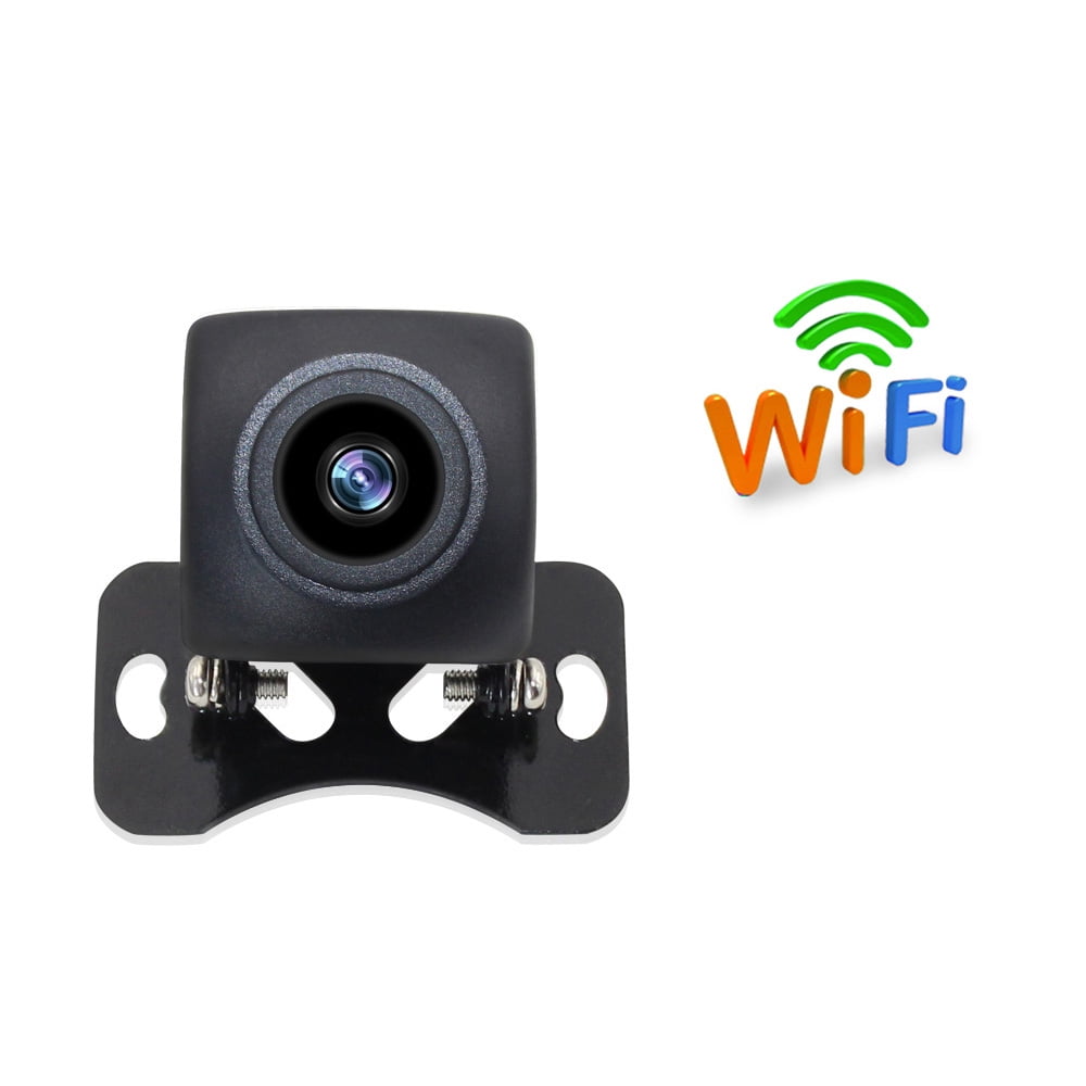 Podofo Wifi Reversing Camera 1080P Full HD Night Vision Wireless Backup Camera Waterproof Wide Angle Car Rear View Camera for Android/IOS Smart Phone