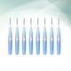 thumbnail image 3 of EeaseMX 8 cepillos interdentales retráctiles de empuje y tracción, para limpieza de residuos dentales, portátiles, para niñas, mujeres y hombres, color azul., 3 of 8