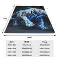 thumbnail image 3 of Honeii Futuristic Blue Light White Tiger Print Fleece Blanket - Throw Blanket for Bed, Sofa, Couch, Camping, and Travel , Microplush Ultra Soft Warm Blanket-60"x50", 3 of 7
