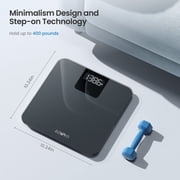 RENPHO Digital Body Weight Scale, Highly Accurate Scale for Weight, LED Display, Anti-Slip, Batteries Included, 400lb