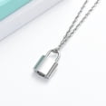 thumbnail image 5 of Personlized Padlock Necklace Stainless Steel Lock Chain for Men Women Cremation Jewelry for Ashes Urn Necklace Keepsake Memorial Punk Lock Pendant Ashes Holder, 5 of 7