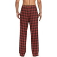 thumbnail image 2 of CROPD Crowbar Plaid Pattern Pajama Pants Mens Lounge Pants Super Soft Men Pajama Bottoms with Drawstring & Pockets, 2 of 7