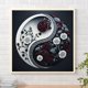 thumbnail image 1 of Cuadros Decorativos 5D bricolaje ronda completa taladro diamante pintura rosa Yin Yang símbolo decoración (A6768) Wdftyju  embutido en tela, 1 of 9