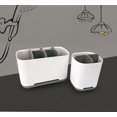 thumbnail image 2 of Organizador de cepillos de dientes eléctrico, soporte para cepillos de dientes, soporte para pasta de dientes, soporte para cepillos de dientes, estuche de maquillaje, baño, 1 pieza (gris), 2 of 5