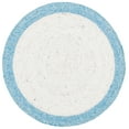 thumbnail image 2 of SAFAVIEH Braided Stephen Bordered Reversible Area Rug, Ivory/Blue, 5' x 5' Round, 2 of 11