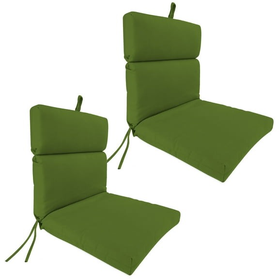44" x 22" Rectangular Outdoor Chair Cushion with Ties and Hanger Loop (2 Pack)
