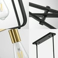 thumbnail image 6 of bokifol 5-Light Black Gold Farmhouse Chandelier Rectangle Ceiling Fixture for Dining Room, 6 of 9