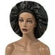 thumbnail image 2 of Gorro de ducha premium para mujeres con pelo largo. Gorros de ducha reutilizables, impermeables, de doble cara, negros para mujer, 2 of 4