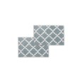 thumbnail image 1 of Bibb Home 50451PKAQ 20 x 32 in. Trellis Micro Shag Bath Rug, Aqua, 1 of 1