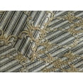 thumbnail image 3 of Ambesonne Royal Quilted Coverlet 2 Pcs, Abstract Modern Floral Stripe, Twin Size, Dark Mustard Amber, 3 of 4