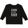 thumbnail image 3 of Inktastic RAISED in a BARN in White Boys or Girls Long Sleeve Toddler T-Shirt, 3 of 5