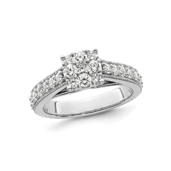 1.00 Carat (Ctw SI1-SI2, G-H-I) Lab-Grown Diamond Engagement Ring in 14K White Gold