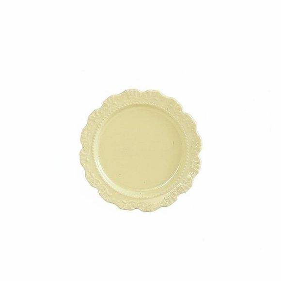 predolo Plato en Miniatura Decorativo Plato de Estilo Vintage en Miniatura Modelo Detallado Bandeja Decorativa para Muñecas para Coleccionistas, Dioramas