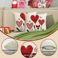 thumbnail image 5 of Valentines Pillow Covers 18x18 Set of 2,Red Hearts Valentines Day Pillows Decorative Throw Pillows Outdoor Love Hear Valentines Pillows Cases Decoration for Sofa Couch White, 5 of 6