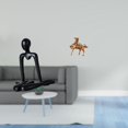 thumbnail image 2 of Figura de pensador, escultura de escritorio, adorno de caballo, estatua de animal, diseño abstracto, material resistente, adecuada para la decoración, 2 of 8